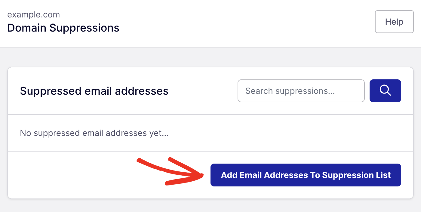 add email to suppression list