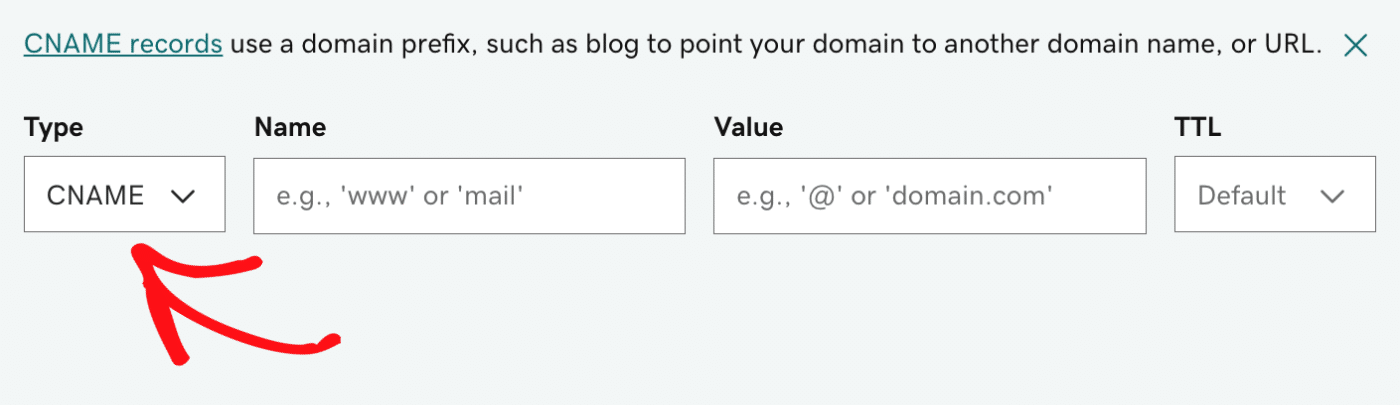 select CNAME from dropdown