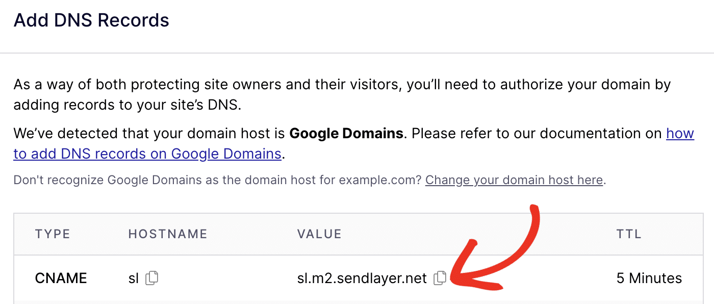 Copy Hostname Value Copy hostname value