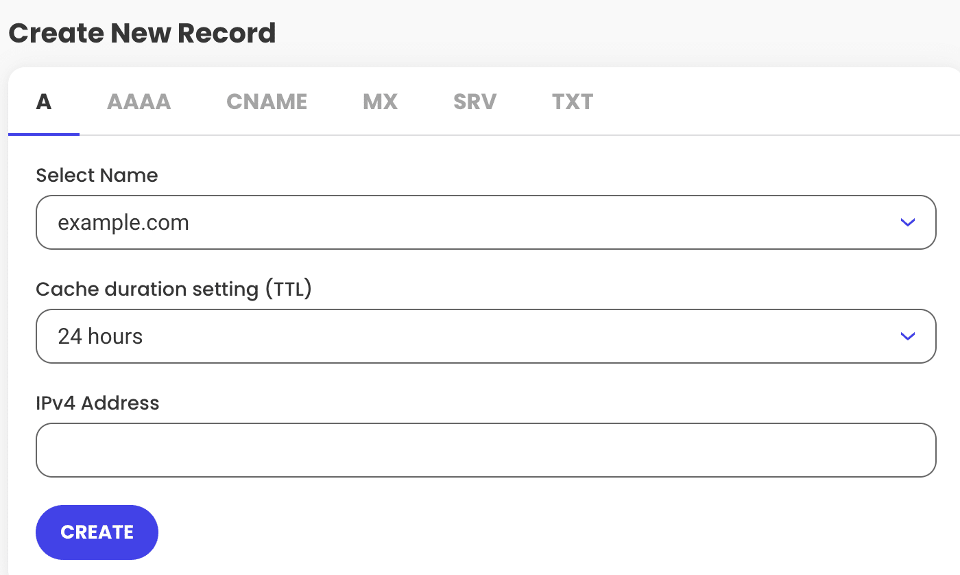 Create New Record Create new record