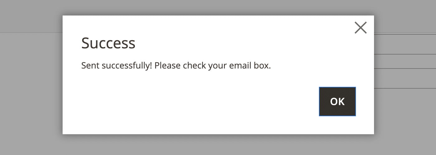 Email Sent Successfully