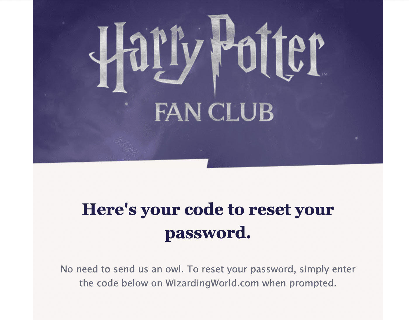 Example Password Reset Email
