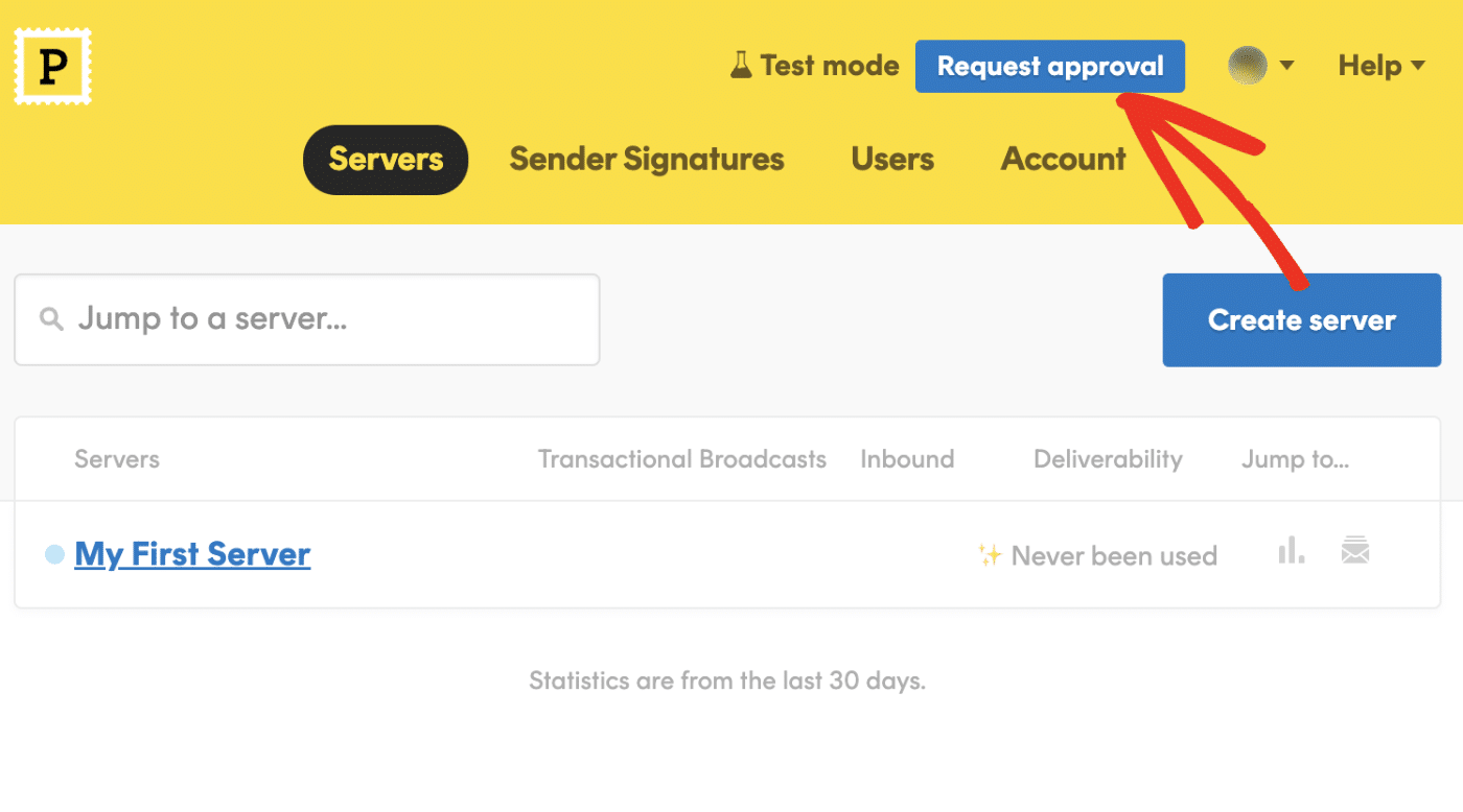 Request account approval