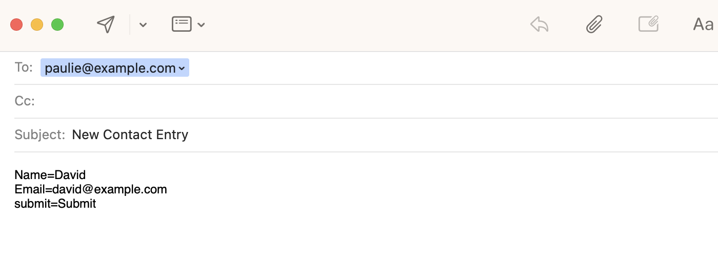 Mailto protocol to send emails