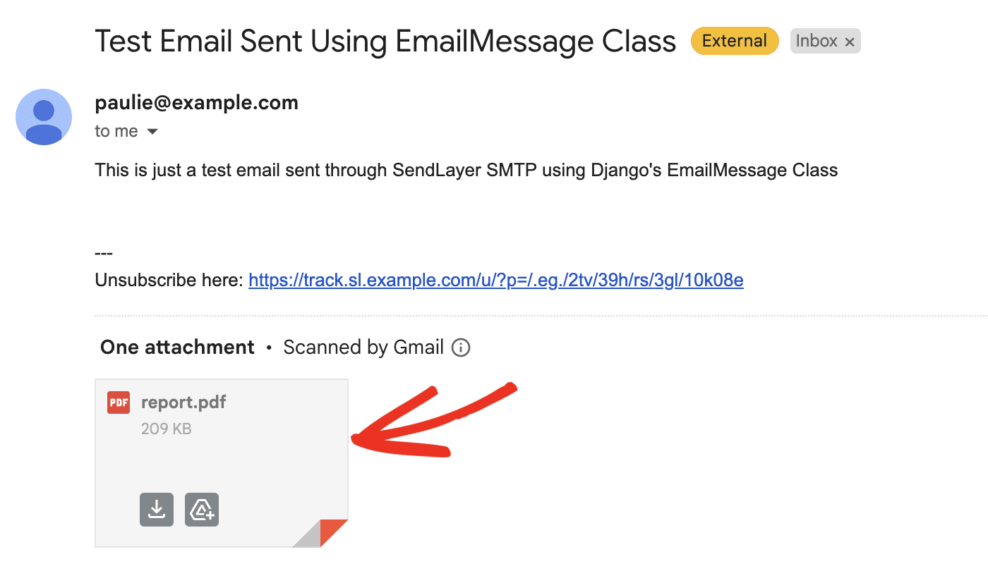 Send email with Django including attachments