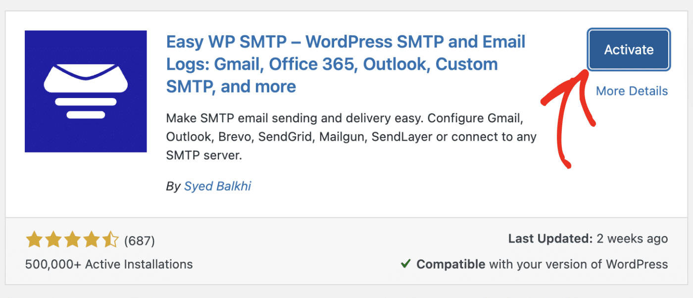Activate Easy WP SMTP