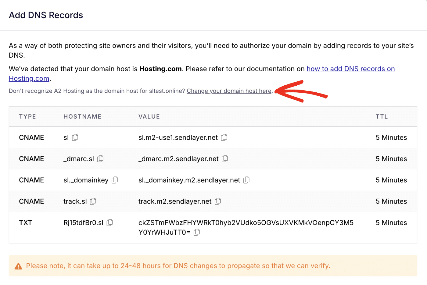 Change Domain Host Change domain host