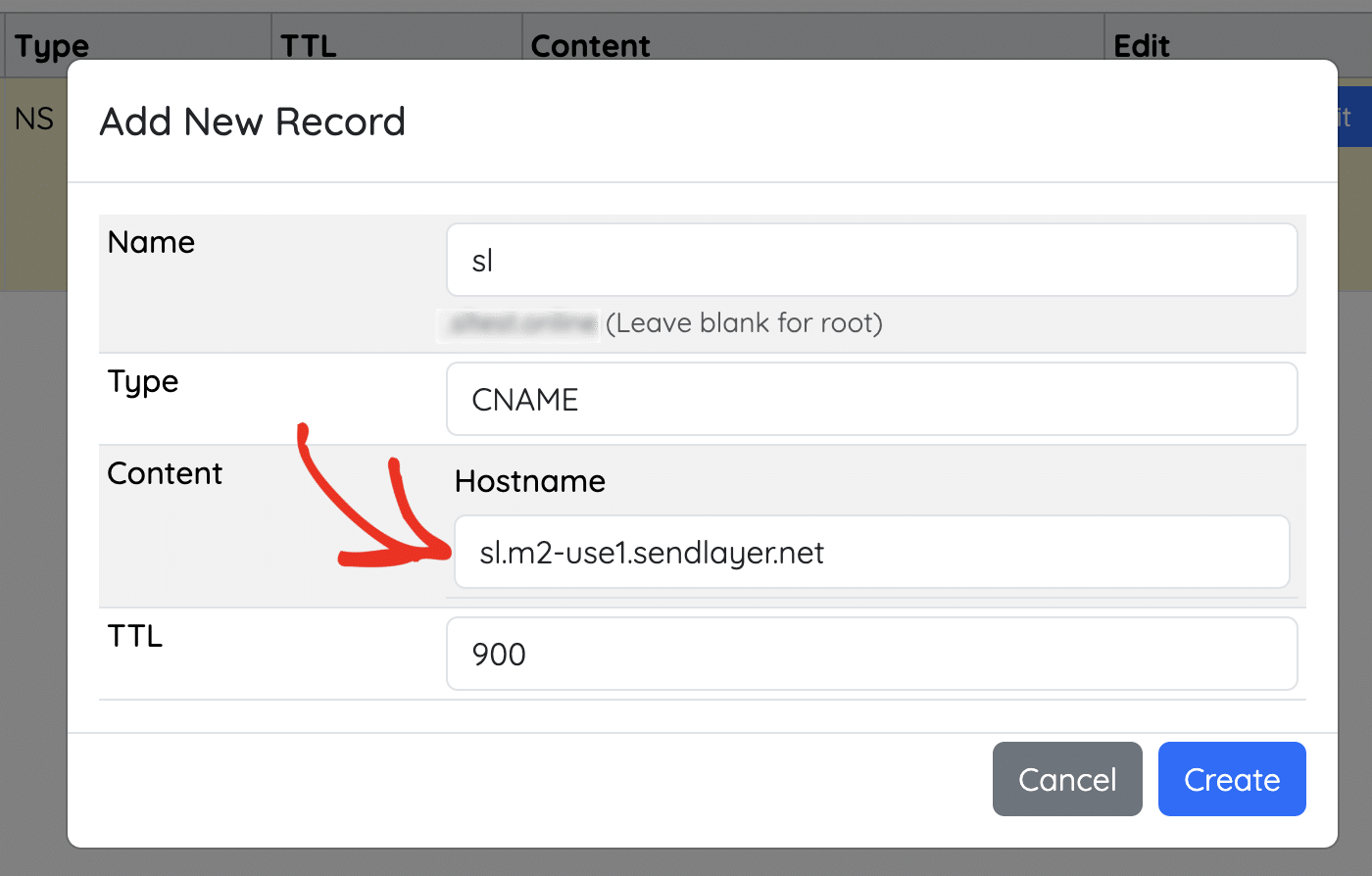 Enter record content